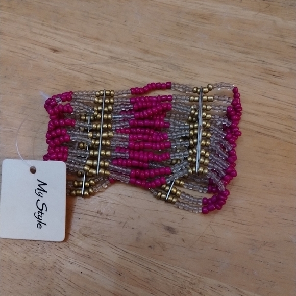 NWT My style women's multi strand pink bracelet - Picture 4 of 4